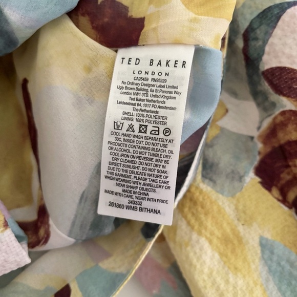 Ted Baker Bithana Set Tie Front Balloon Sleeve Blouse + Shorts Size 2 US 6 - Picture 6 of 10